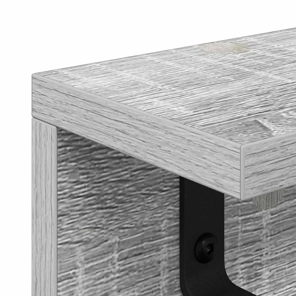 vidaXL Appendiabiti a muro Grigio sonoma 60 x 10.5 x 10.5 cm