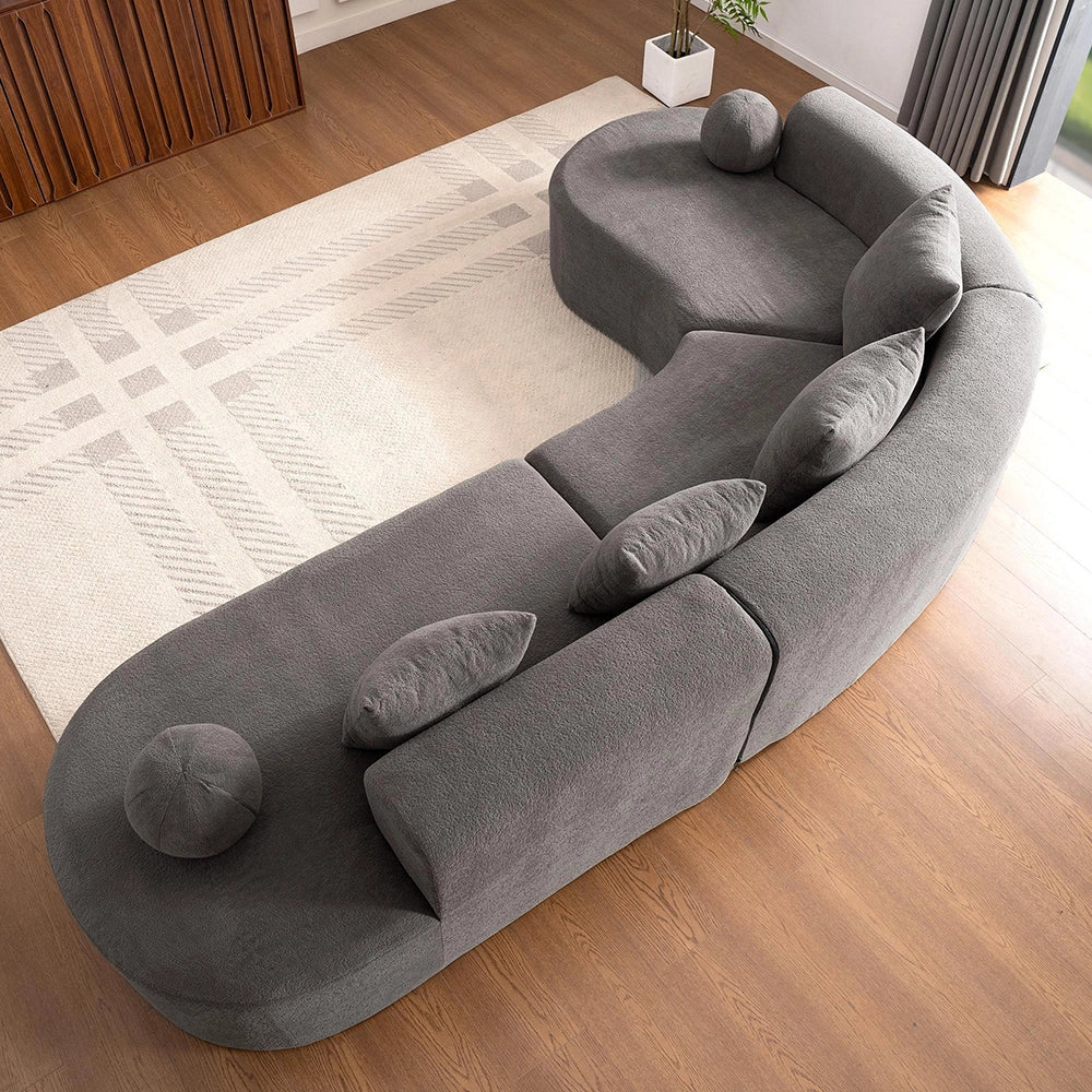 Divano a L senza struttura nuvoloso - Xylo - 327 cm alto, comodo, non assemblato