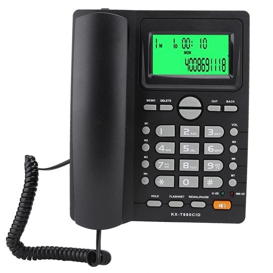 Telefono Fissa con ID di Chiamata - Riduzione Rumore - Pannello di Indicazione Rapida - Telefono Fissato - Altoparlante - Ampia Applicazione