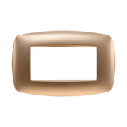 Placca Slim Serie Space 4P Colore Oro Compatibile Con Bticino Living Light