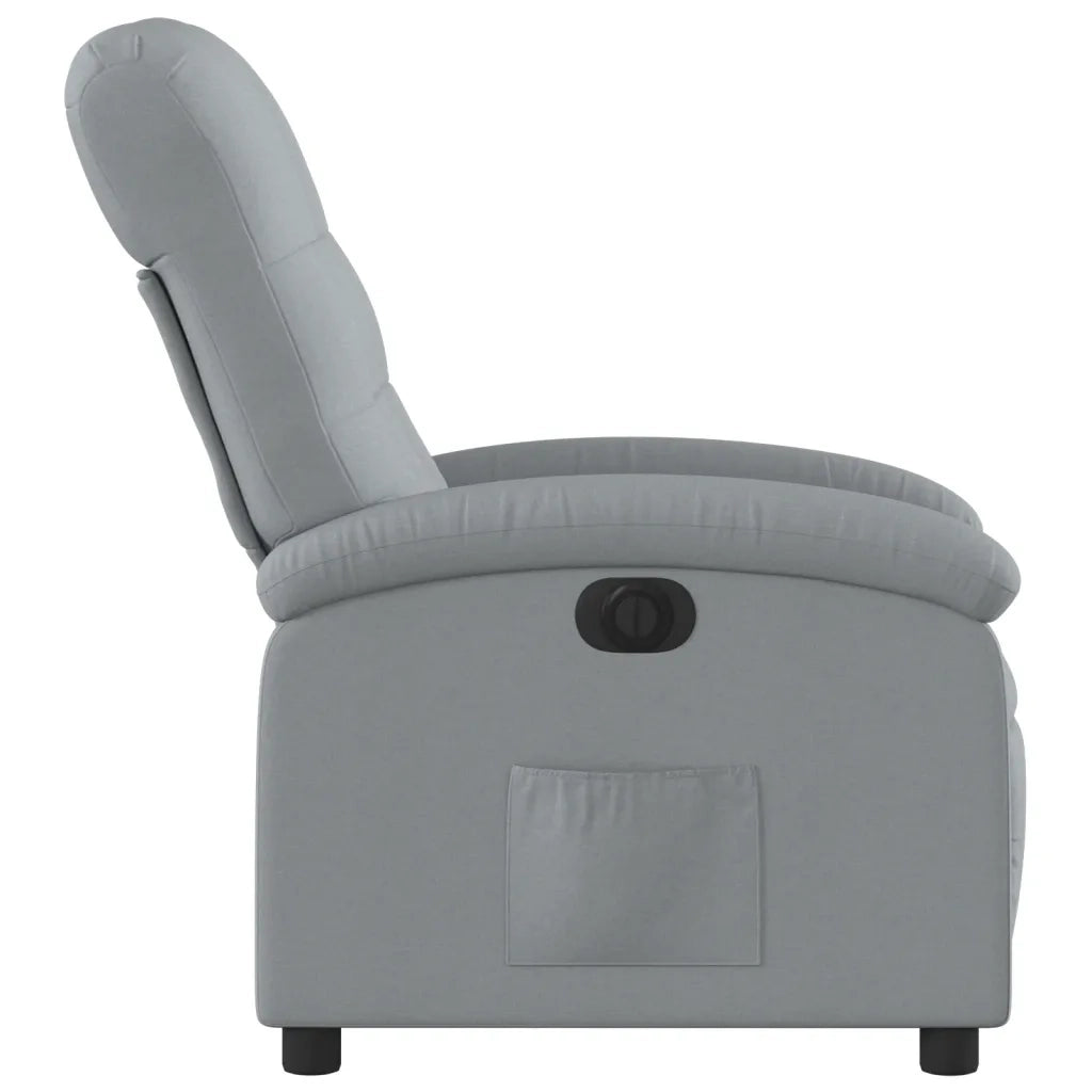 Poltrona Elettrica Reclinabile-Divano Sedia Grigio Chiaro in Tessuto 638473