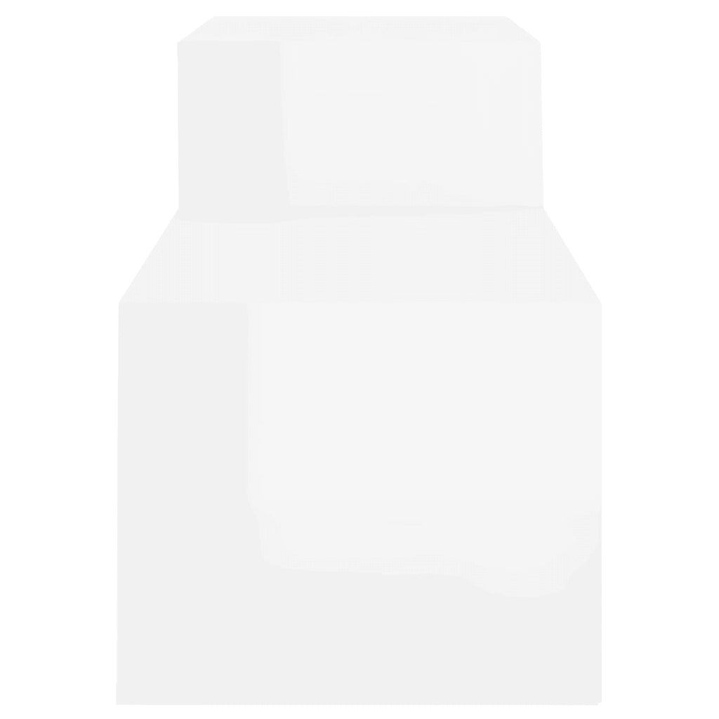 Scarpiera Bianco Lucido 150x35x45 cm in Legno Multistrato