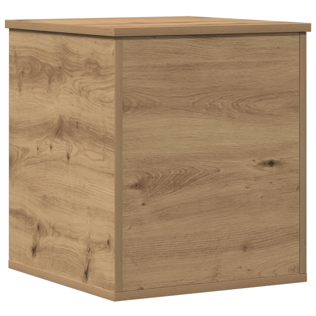 Scatola di Stoccaggio  in Rovere Fatta a Mano 40x42x46 cm in Legno Ingegnerizzato