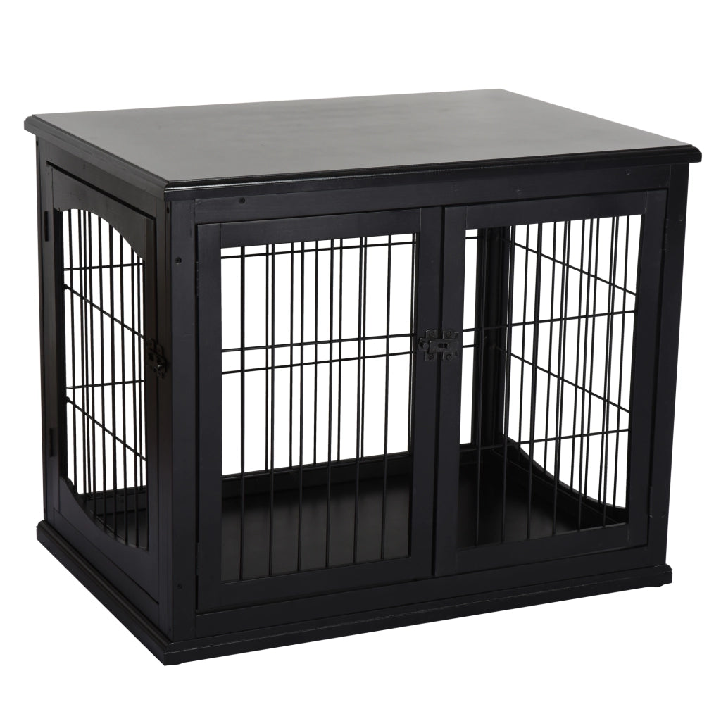Casetta per Cani ¨C zephmum ¨C Nero, MDF, Legno, 58.5x81x66 cm
