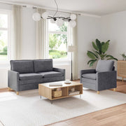 Set di divani 2 pcs Grigio Chiaro Poliestere 3417090