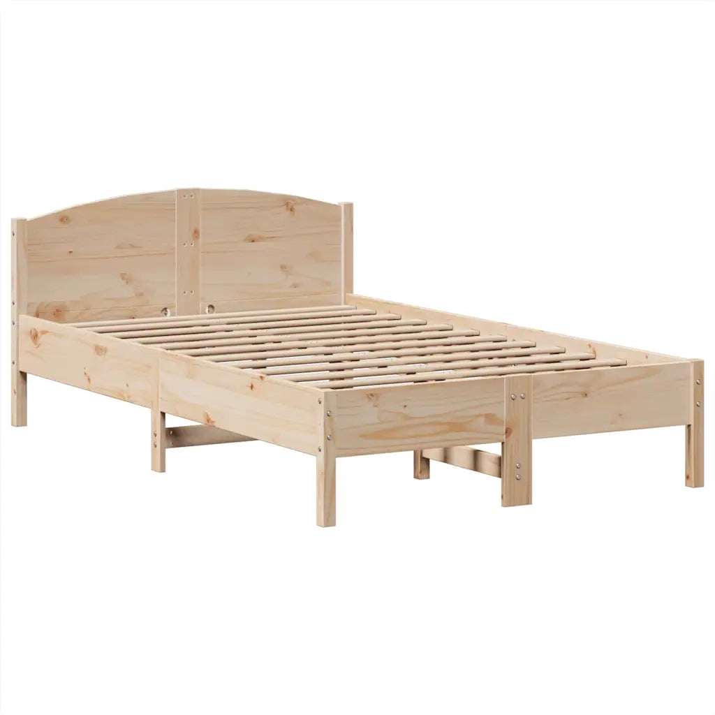 Letto Libreria senza Materasso 135x190 cm in Legno di Pino 3323152