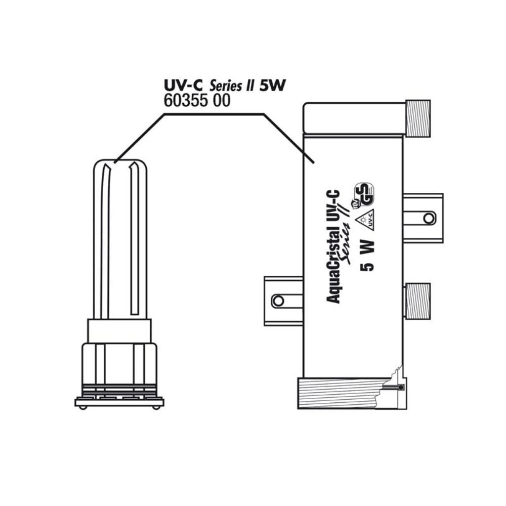 JBL Ricambio Scocca con Camicia in Quarzo per Sterilizzatore Modello Aquacristal UV-c 5watt