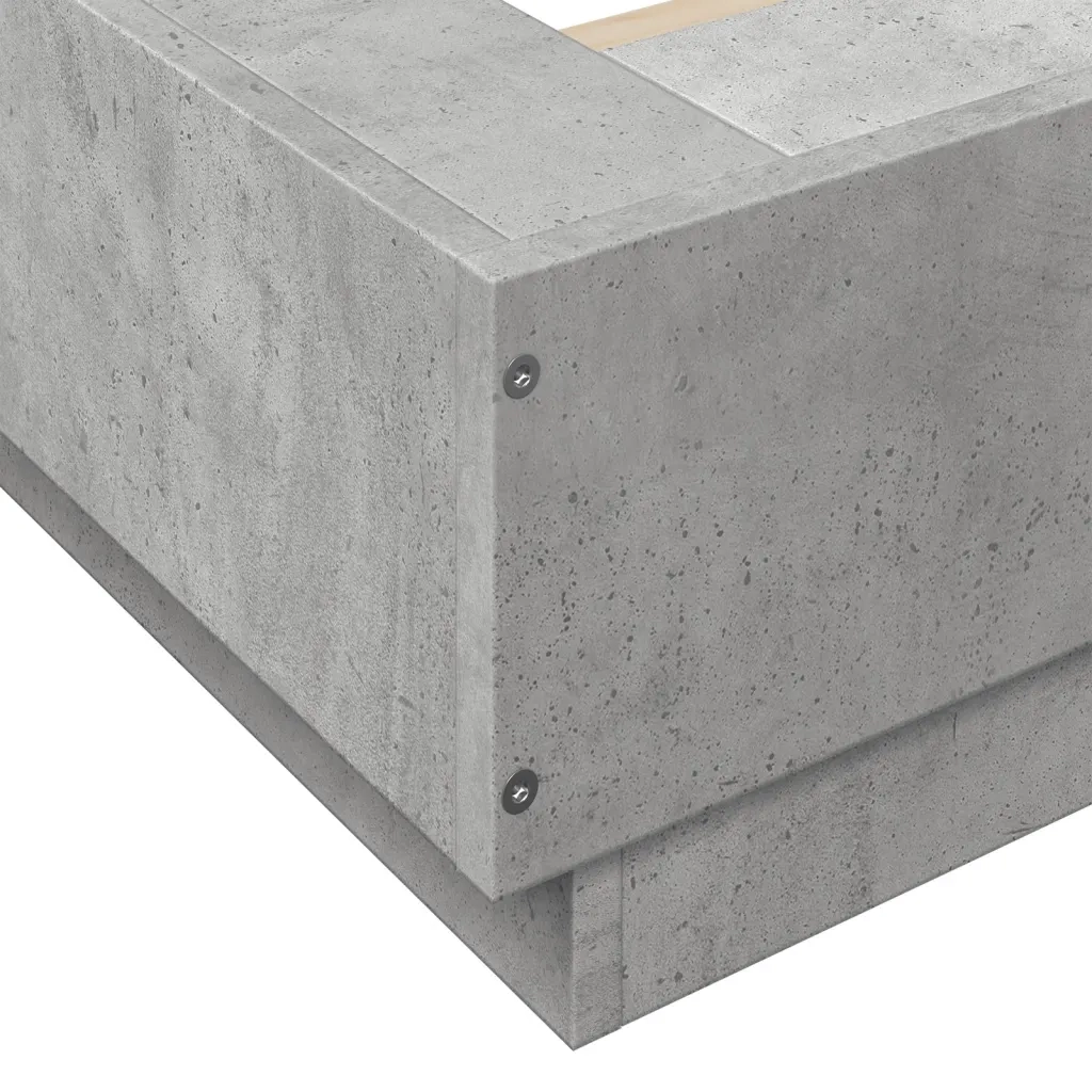 Giroletto-Struttura Letto Grigio Cemento 120x200 cm in Legno Multistrato 743081