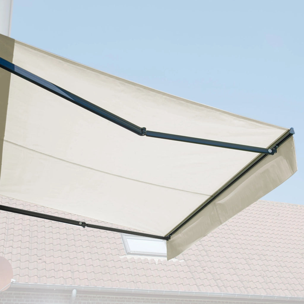Tenda SAULE 3,95 × 3 m con semicupio - Tessuto beige e struttura grigia