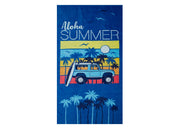 Telo Mare Stampato In Spugna Spiaggia Piscina Disegno California Aloha Summer D.2