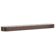 Fioriere | Cassetta per fiori | Letto Giardino Acciaio Zincato 544x100x36 cm Marrone