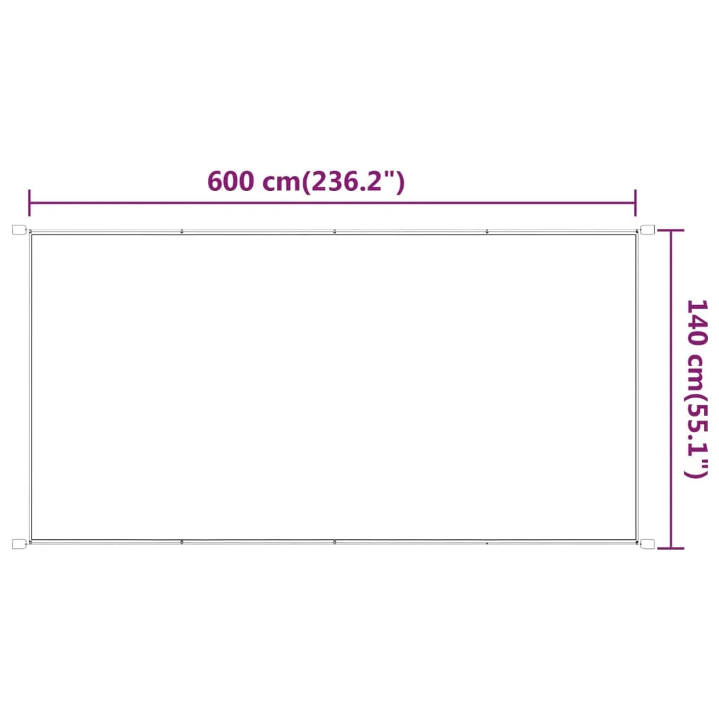 Tenda da sole verticale 140x600 cm tessuto oxford verde chiaro 02_0007692