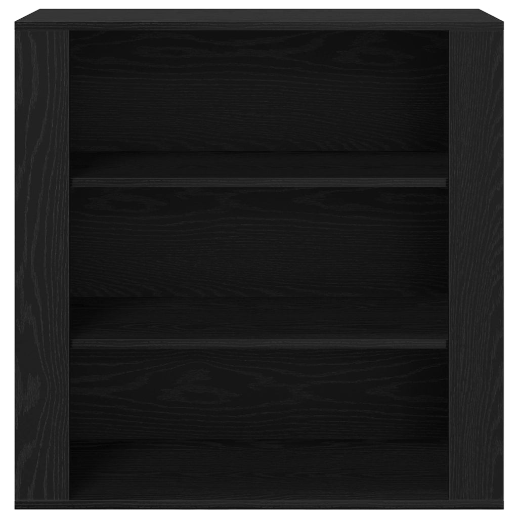 Highboard Rovere Nero Legno ingegnerizzato