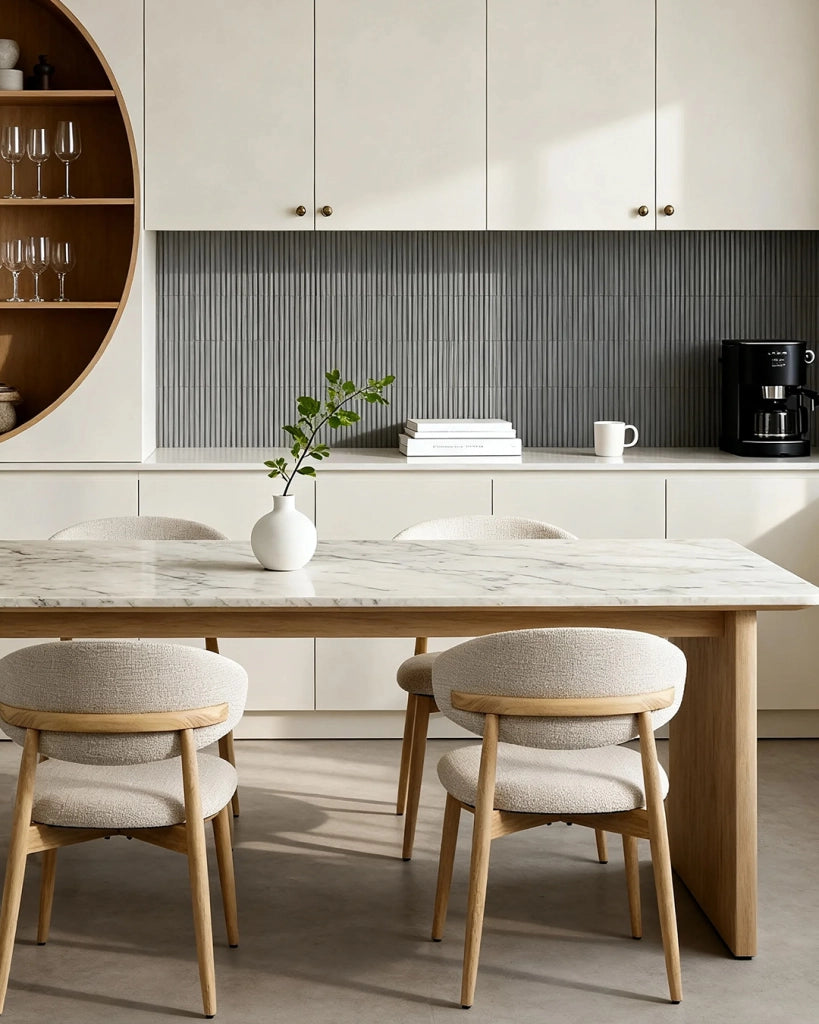 Sedia in Legno Daphne, Naturale / Bianco Avorio