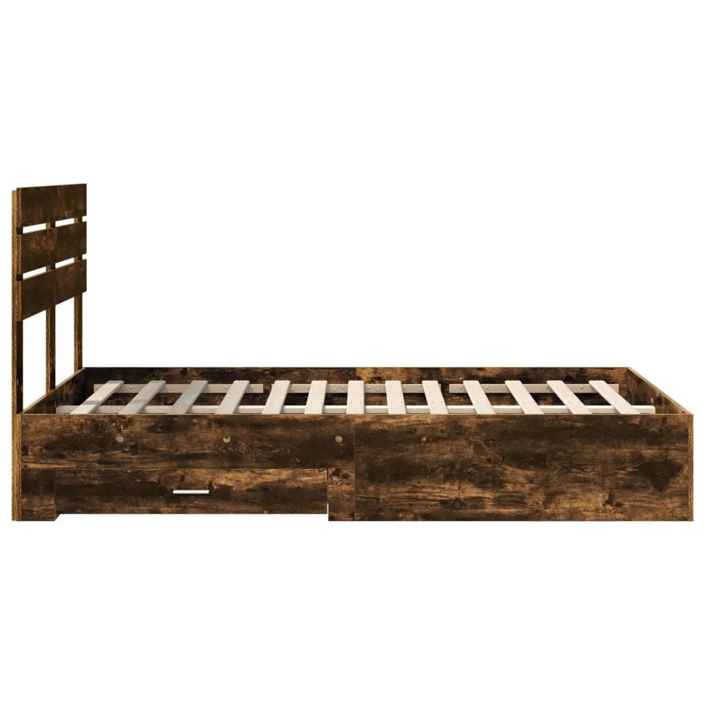 Struttura del letto Rovere fumé 135 x 190 cm Legno multistrato 3411655