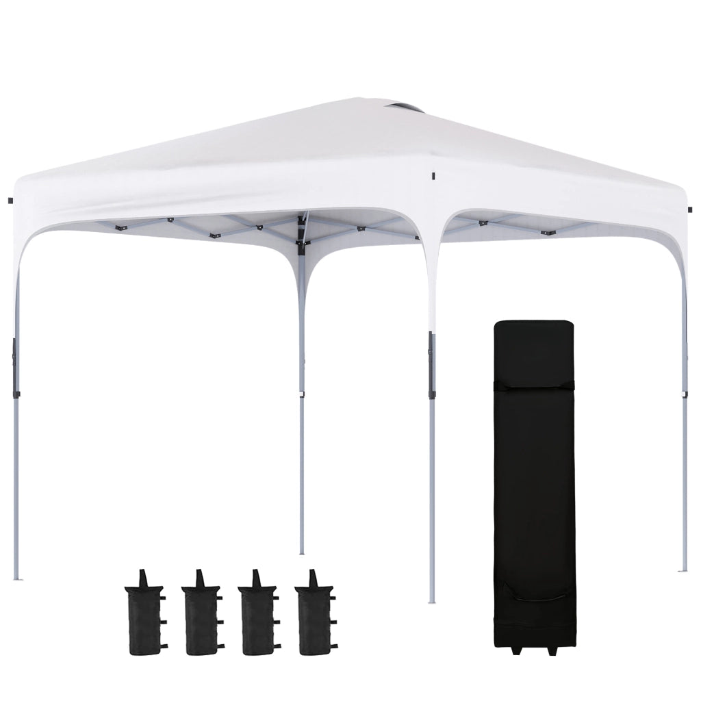 Gazebo da giardino ¨C zephmum ¨C Bianco 2.5x2.5x2.7m
