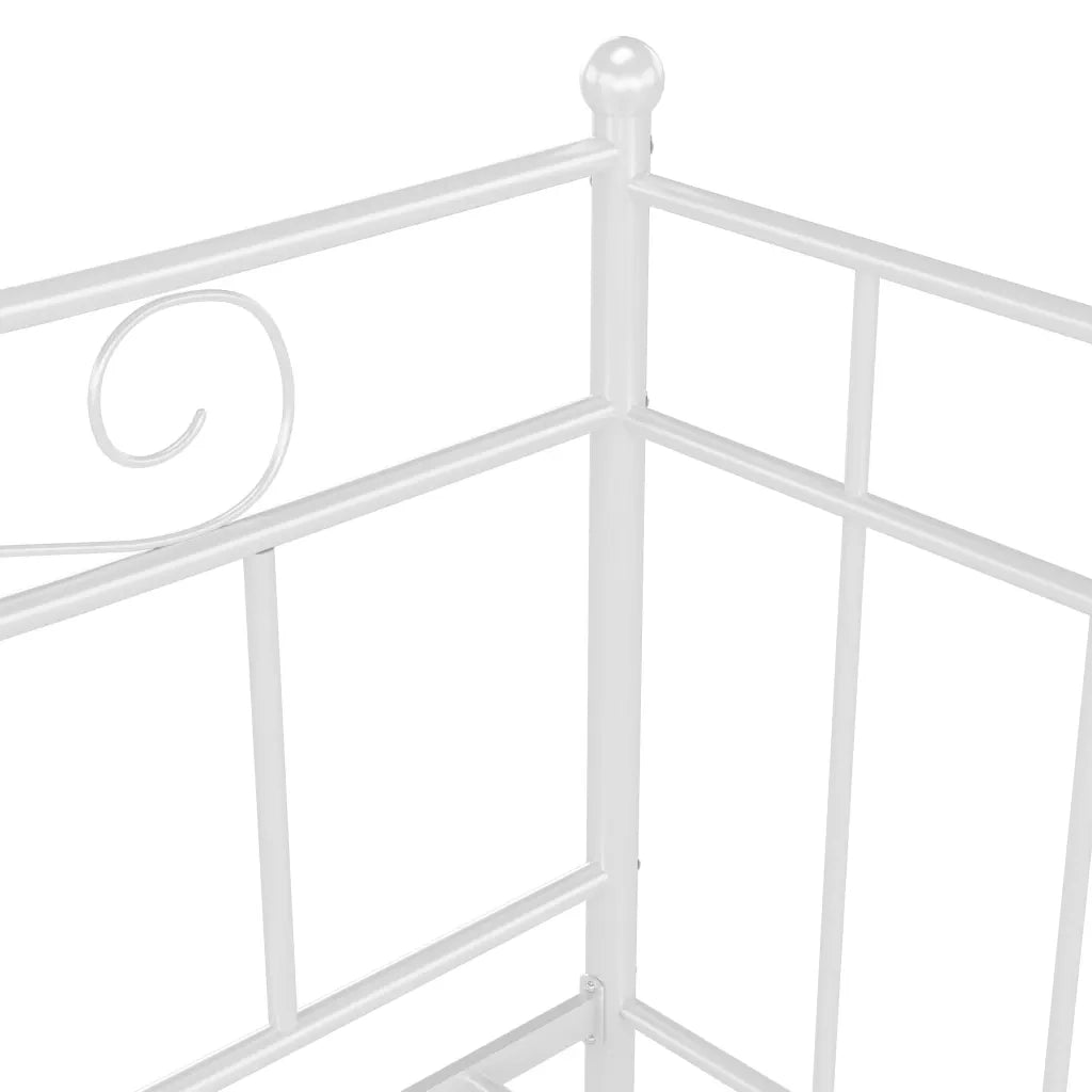 Telaio Divano Letto Estraibile Bianco in Metallo 90x200 cm 324783