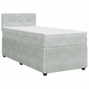 Letto box spring con materasso Grigio Chiaro 100 x 200 cm 3451619