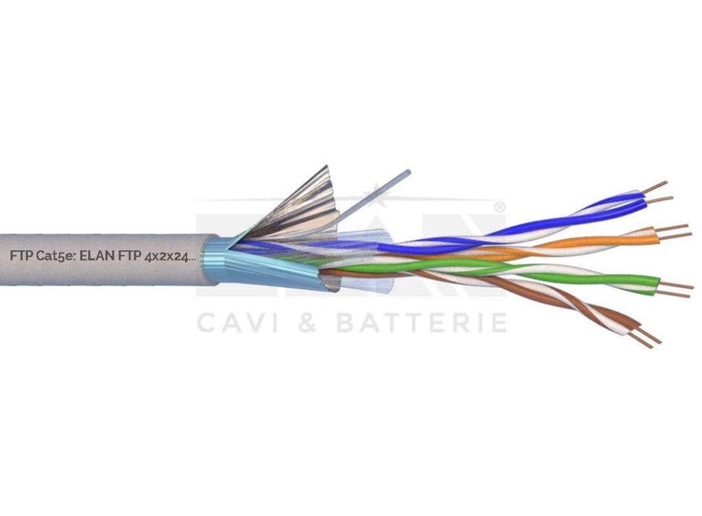 MATASSA CAVO LAN NETWORK FTP CAT 5E ELAN 098243S 305 MT ORIGINALE GARANZIA NUOVO