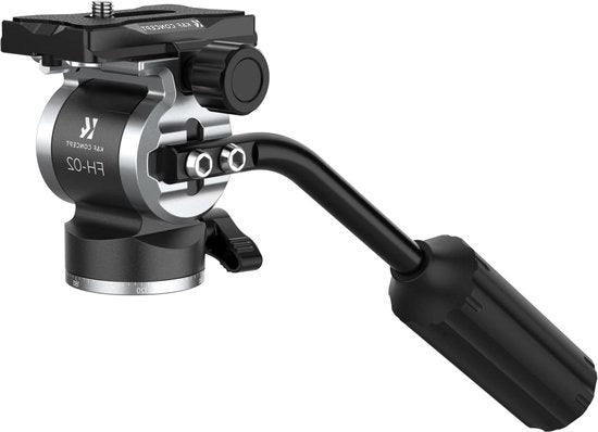 Tripode per fotocamera FH-02 3 kg carico testina fluida piastra di cambio rapido - compatibile con reflex e fotocamere senza specchio