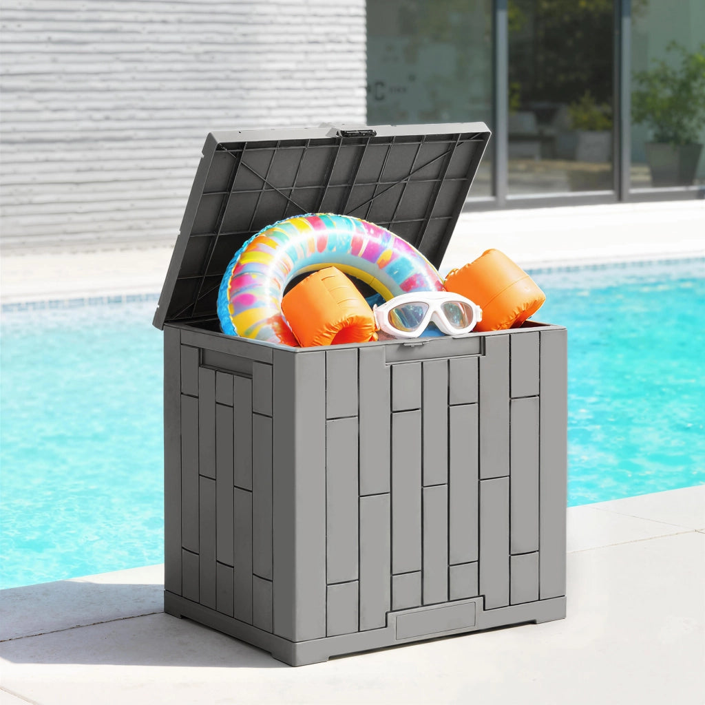 Baule da Giardino 114L in Resina ¨C zephmum ¨C Grigio 56x44x54 cm
