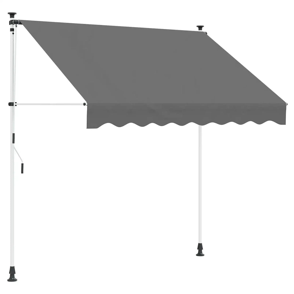 Tenda da Sole | Tenda retrattile manuale Grigio Chiaro 350 cm