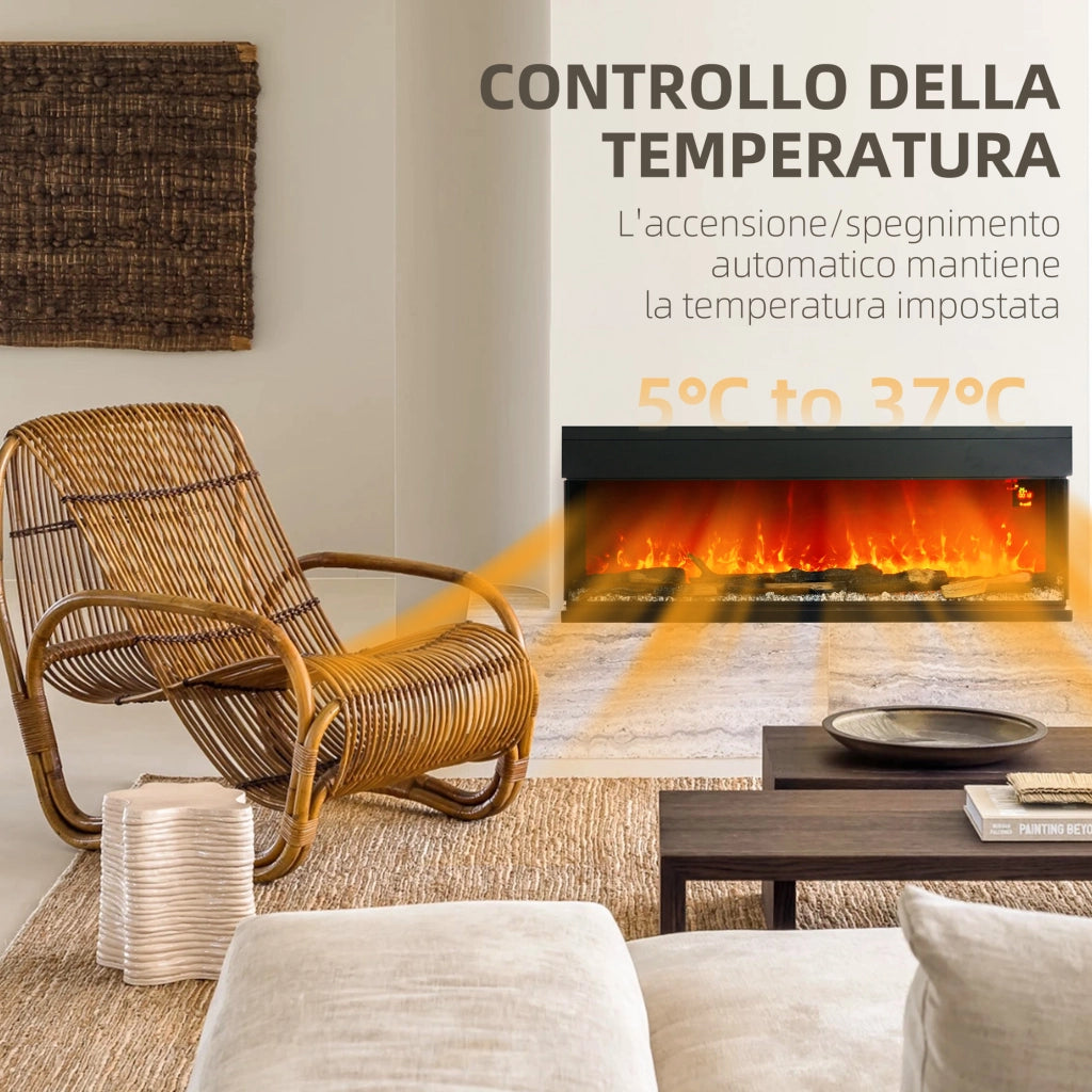 Camino Elettrico da Incasso ¨C zephmum ¨C Nero 1800W