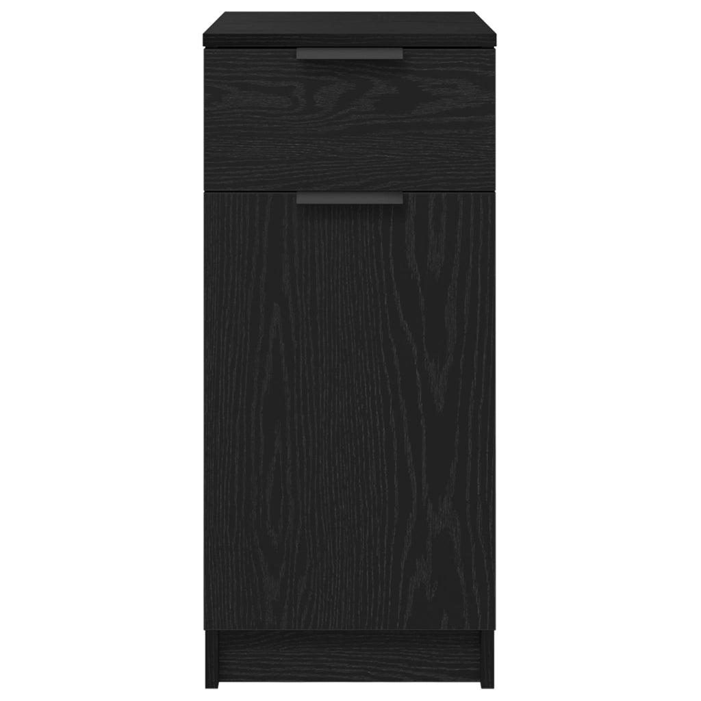 Armadio Scrivania  in Rovere Nero - 33x50x75 cm - Realizzato in Legno Ingegnerizzato