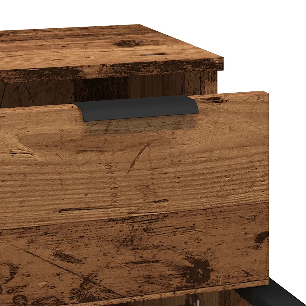 vidaXL Credenze 2 pz Legno Antico 30x30x70 cm in Legno Multistrato