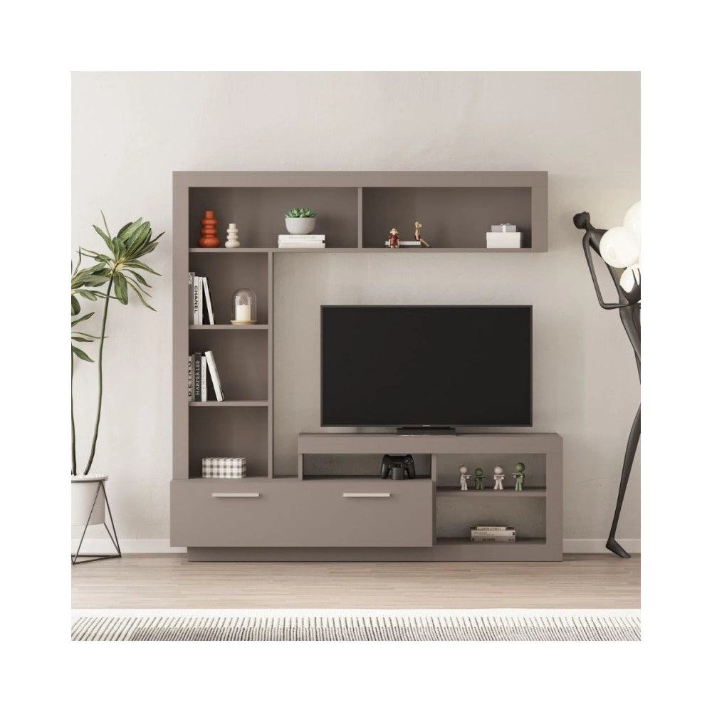 Parete attrezzata tortora Leo 171x42x171