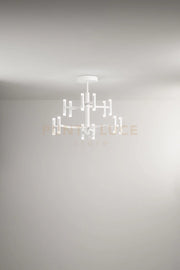 Plafoniera in metallo e alluminio  Bianco Candles LED 68W 3000K CRI?80 220-240V 50/60Hz 4690Lm biemissione dimmerabile