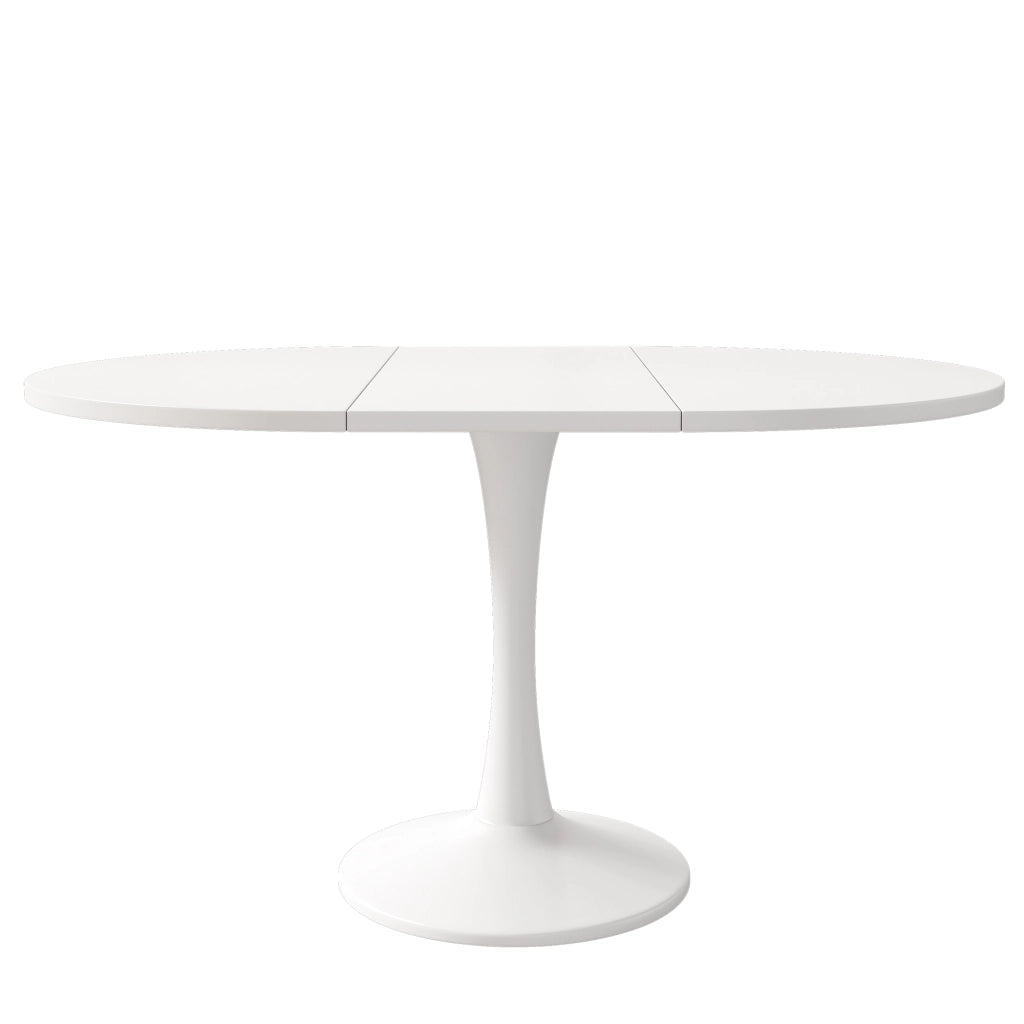 Tavolo da pranzo allungabile ovale 100/140x100 cm, bianco