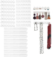 27 pezzi da parete per collana, orecchini e anelli, supporto per collane da parete, supporto per collane adesivo, supporto per collane da parete, hanger per accessori, collane, anelli e orecchini