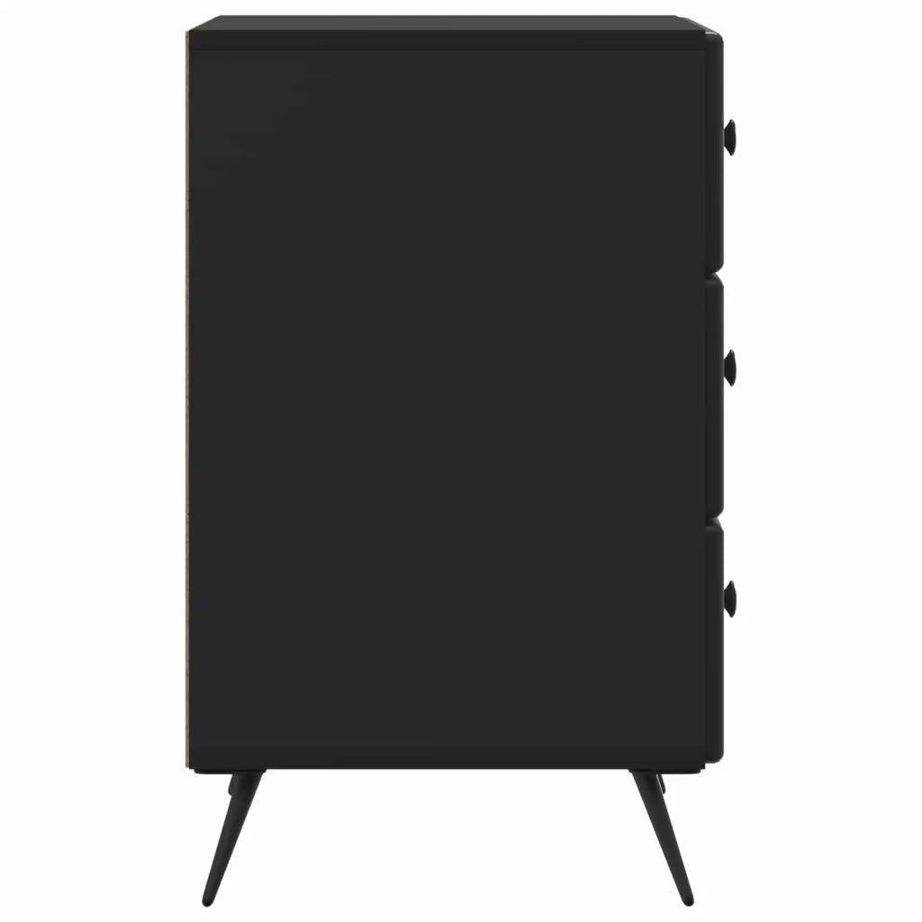 Comodino | Armadio da Notte | Mobiletto da notte Nero 43 x 41 x 66,5 cm Legno ingegnerizzato