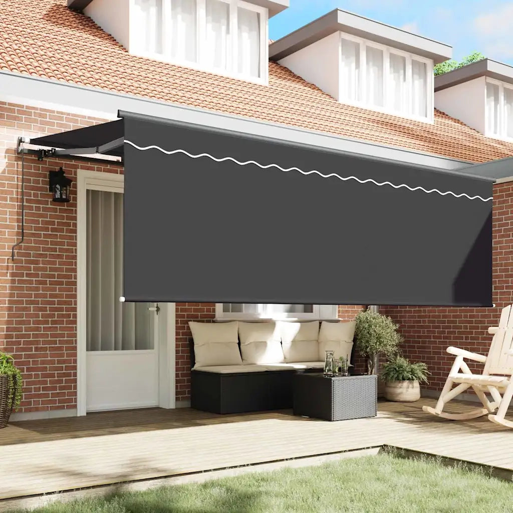 vidaXL Tenda Retrattile Antracite 350 x 200 cm Tessuto
