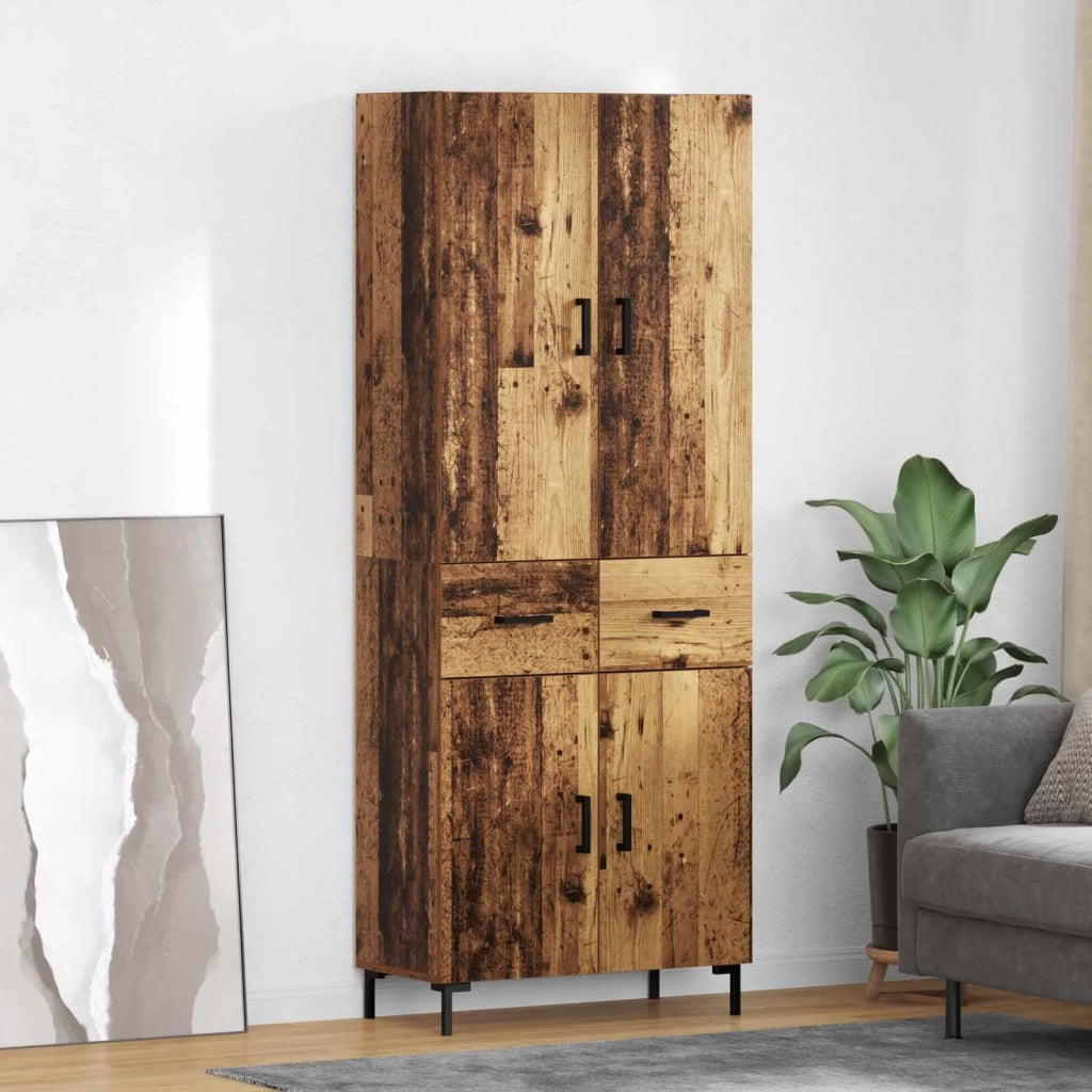 Credenza | Madia | Buffet da pranzo | Armadio da pranzo Legno vecchio 69,5 x 34 x 180 cm Legno multistrato
