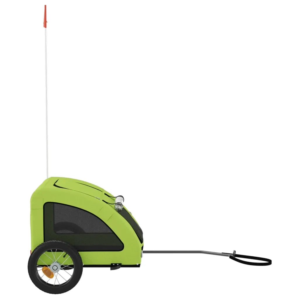 Rimorchio da Bici per Animali Verde Oxford e Ferro CFW1641736