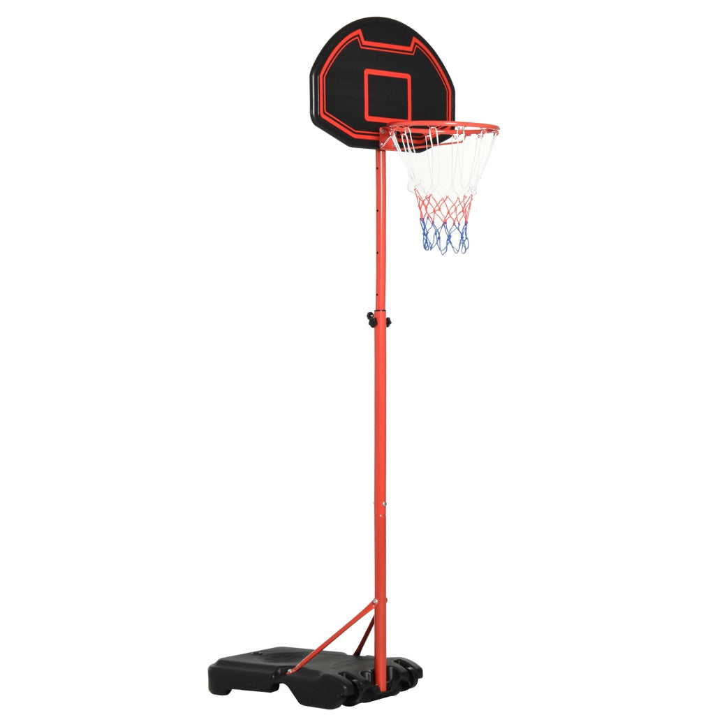 EasyComfort Canestro Portatile Canestro Basket da Esterno con Altezza Regolabile 193.5-248.5cm e Base da Riempire con Acqua o Sabbia, in Acciaio e Nylon 73x49x194-249cm