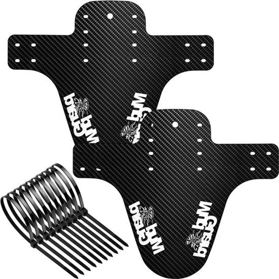 Patroon per Mountain Bike in Fibra di Carbonio 3D - Etichetta Bianca