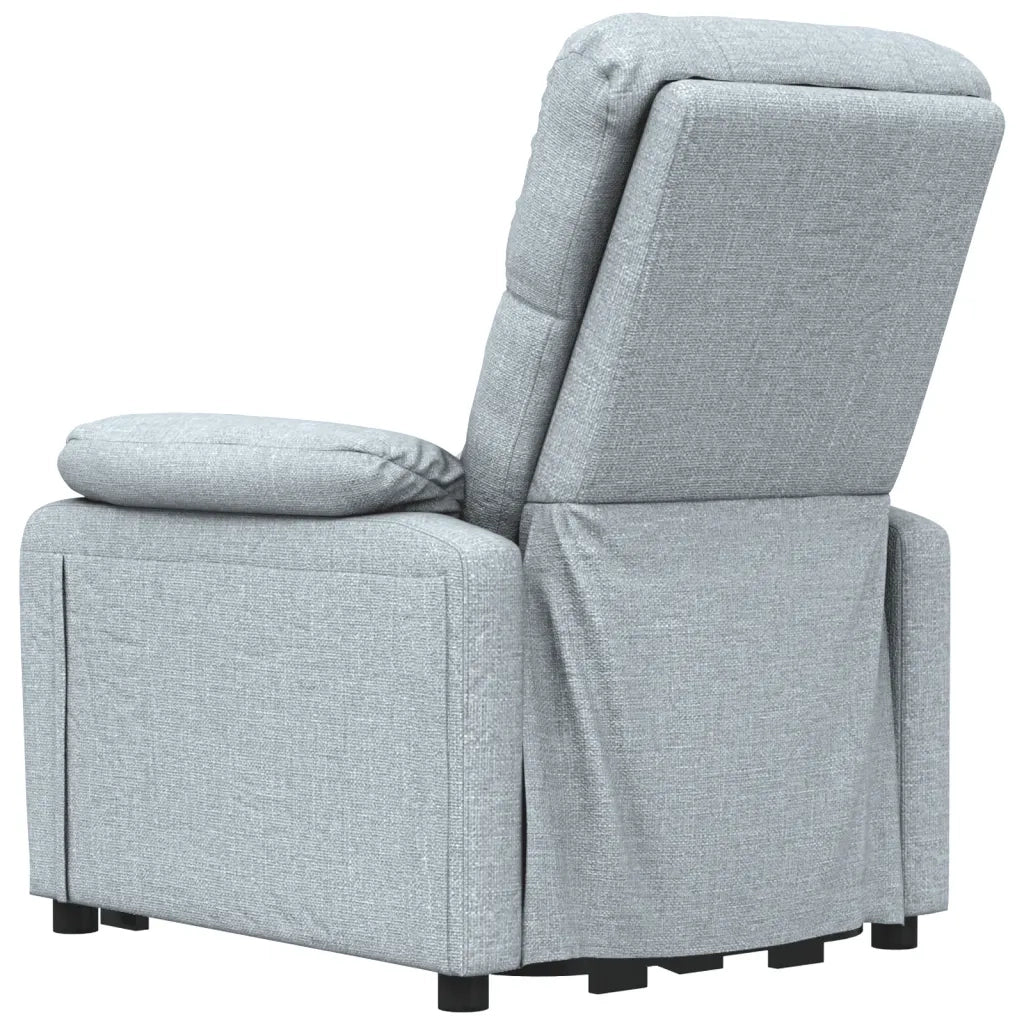 Poltrona Massaggiante Elettrica Grigio Chiaro in Tessuto 3073812