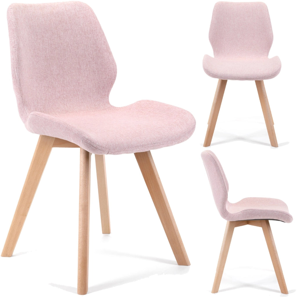 Set di 4 Sedie imbottite SJ.0159 Rosa