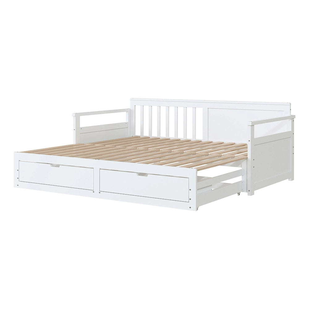 Letto daybed - Xylo - 90/180x190 cm 2 in 1 pino bianco