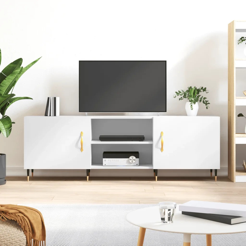 Mobile TV | Armadietto TV | Mobile Porta TV Bianco 150x30x50 cm in Legno Multistrato