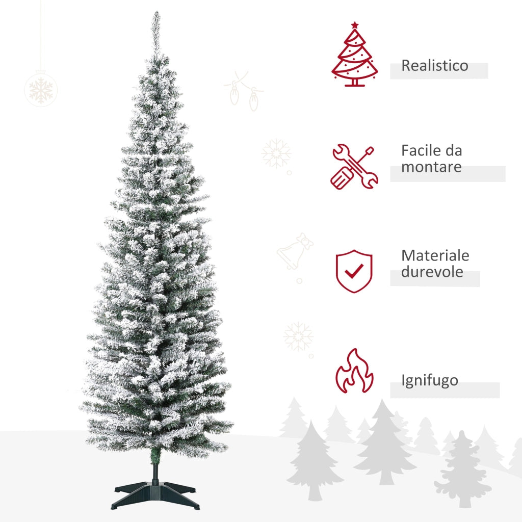Albero di Natale Artificiale Innevato 180 cm 390 Rami  Pino Verde