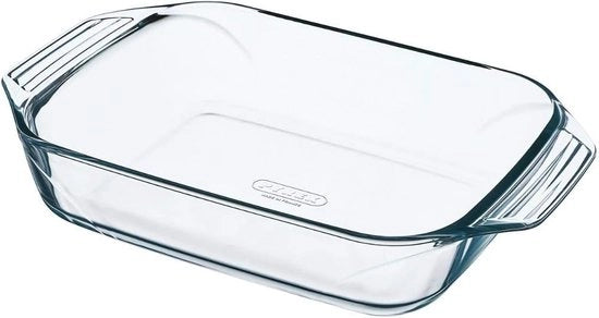 Scatola di cottura in vetro di borosilicato trasparente 6 x 35 x 23 cm