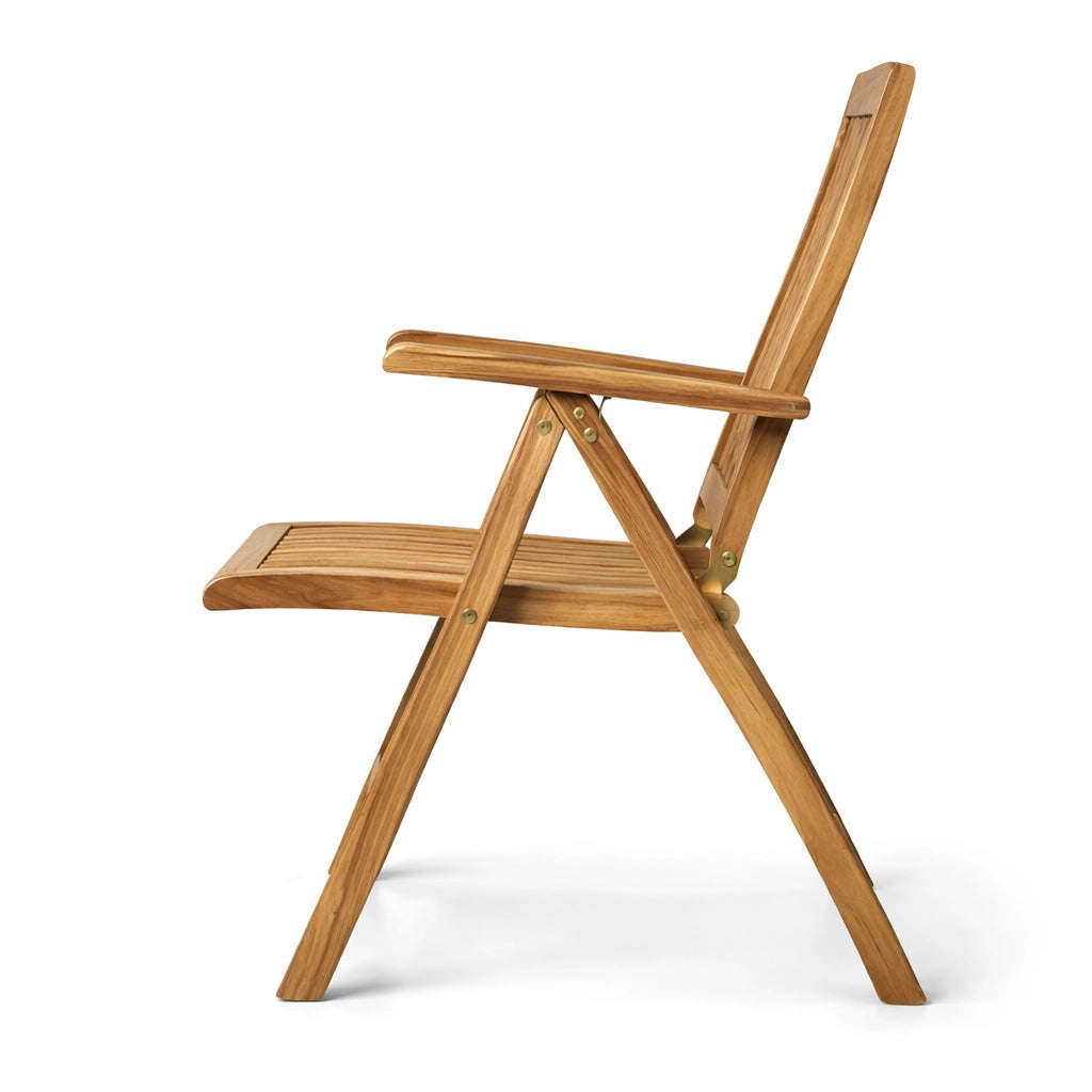 Sedia Pieghevole con Braccioli in Teak - Bali