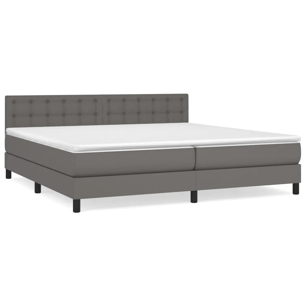 Giroletto a Molle con Materasso Grgio 200x200 cm in Similpelle 3141147