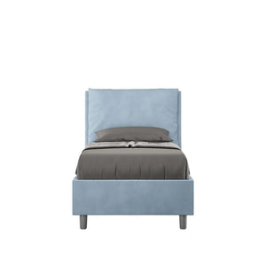 Letto Singolo 80x190 cm con Rete Antea Azzurro