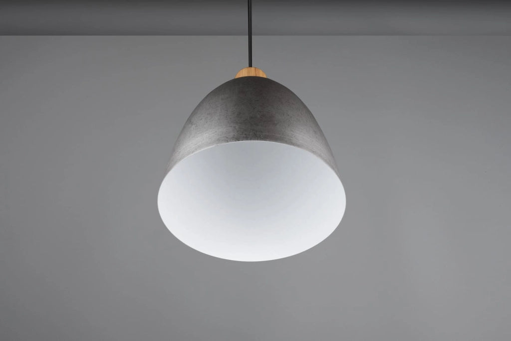 Lampada a sospensione RL Jagger argento legno Ø25 E27