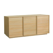 Credenza effetto legno 3 ante, 160cm, marrone naturale